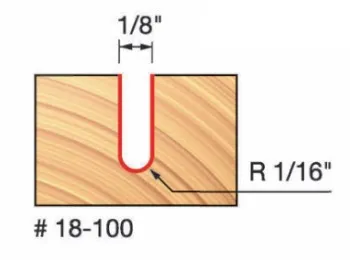 1/16" Radius Round Nose Bit