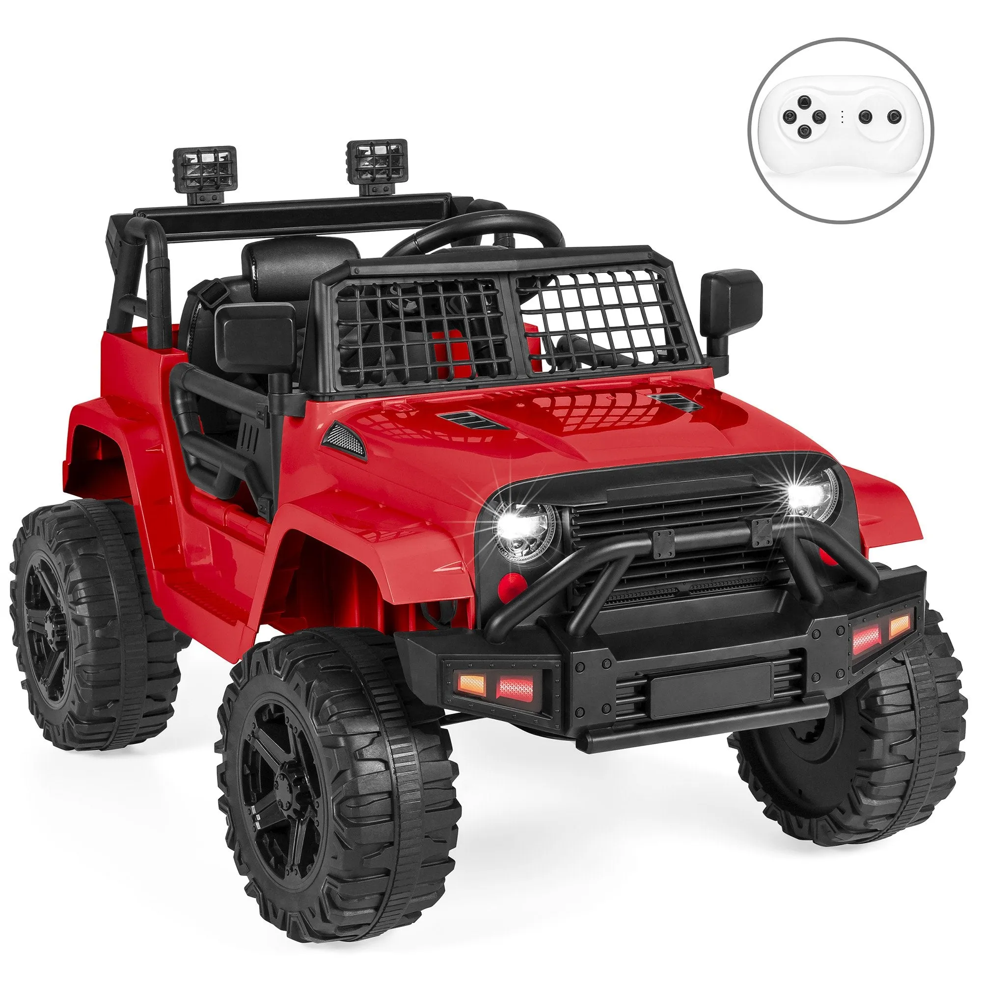 12V Kids Ride-On Truck Car w/ Parent Remote Control, Spring Suspension