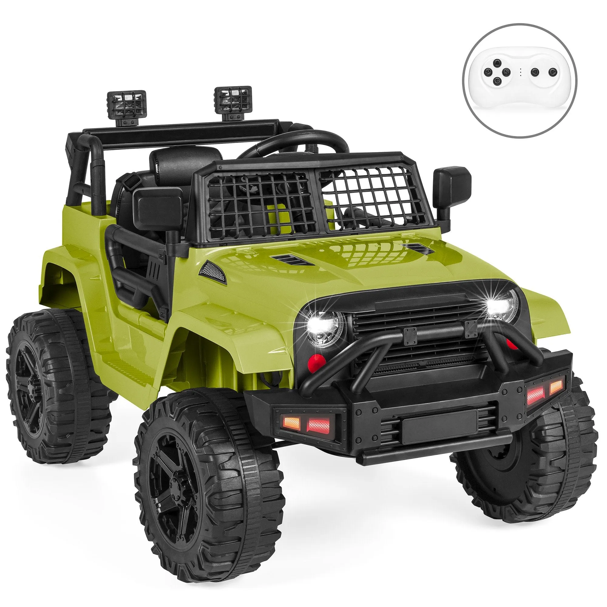 12V Kids Ride-On Truck Car w/ Parent Remote Control, Spring Suspension