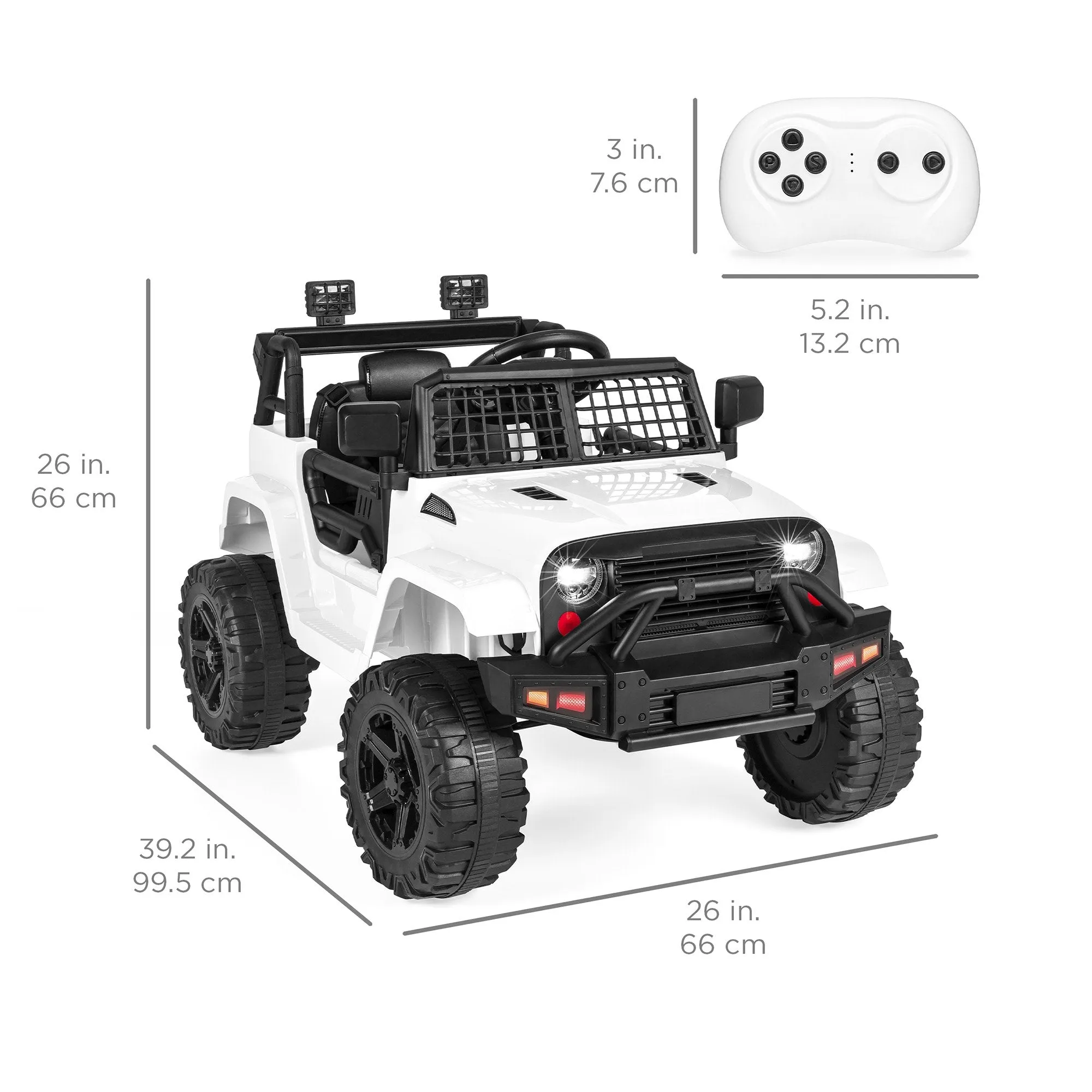 12V Kids Ride-On Truck Car w/ Parent Remote Control, Spring Suspension