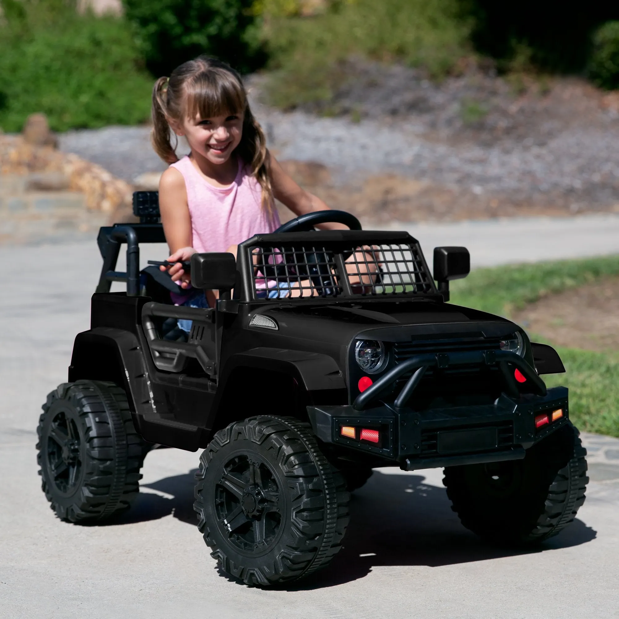 12V Kids Ride-On Truck Car w/ Parent Remote Control, Spring Suspension