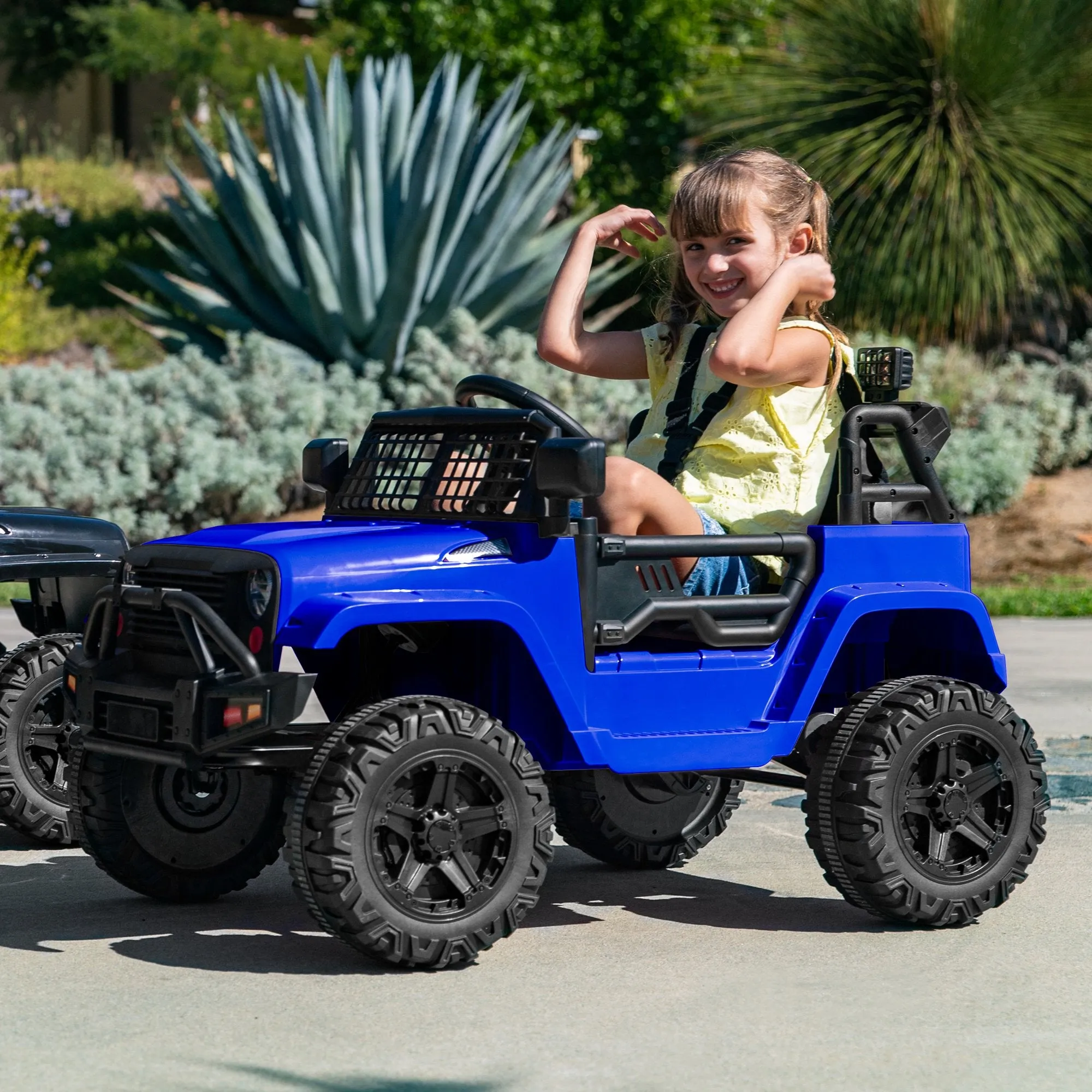 12V Kids Ride-On Truck Car w/ Parent Remote Control, Spring Suspension