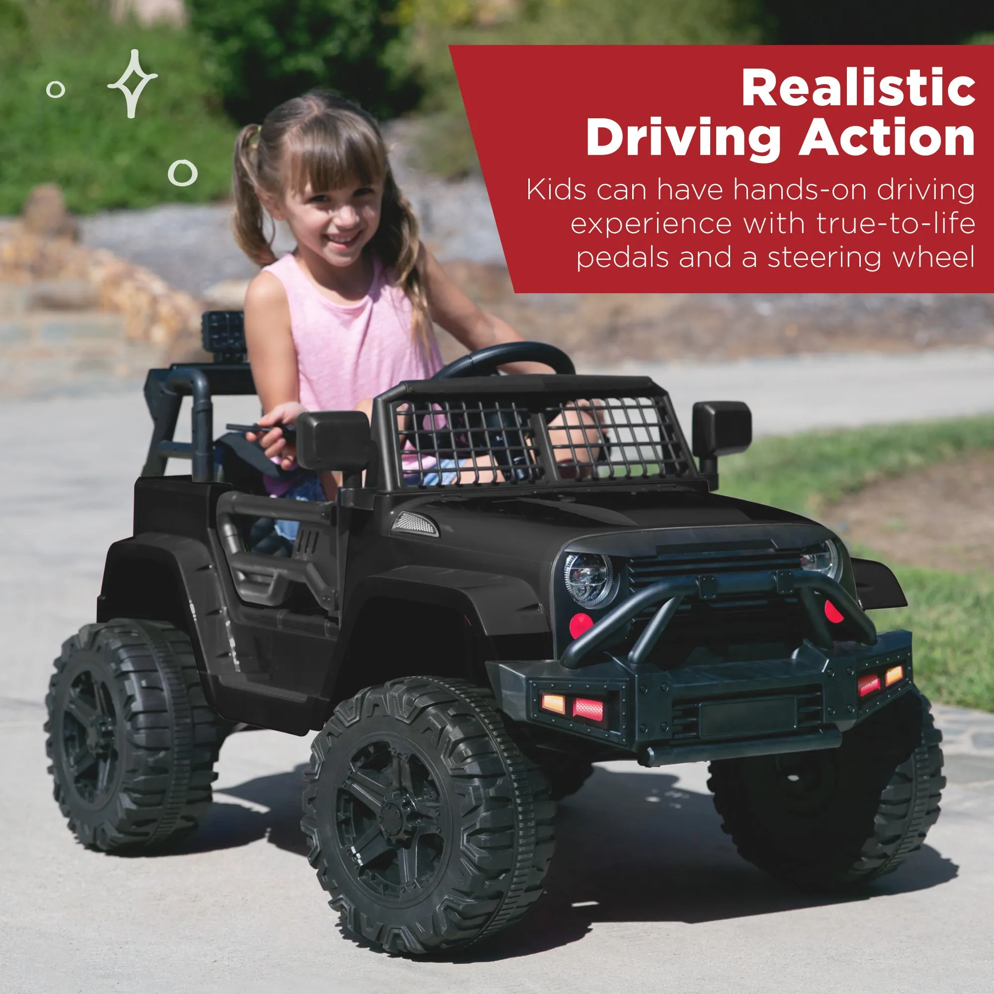 12V Kids Ride-On Truck Car w/ Parent Remote Control, Spring Suspension