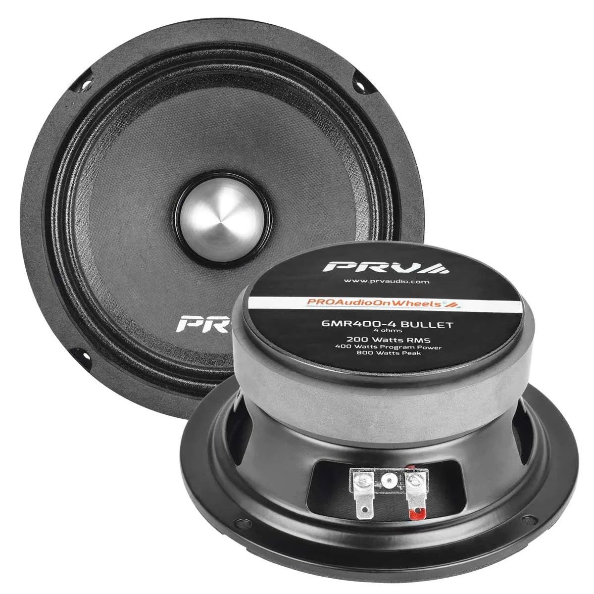 2 X PRV Audio 6MR400-4 BULLET 6.5" Midrange Bullet Loudspeaker