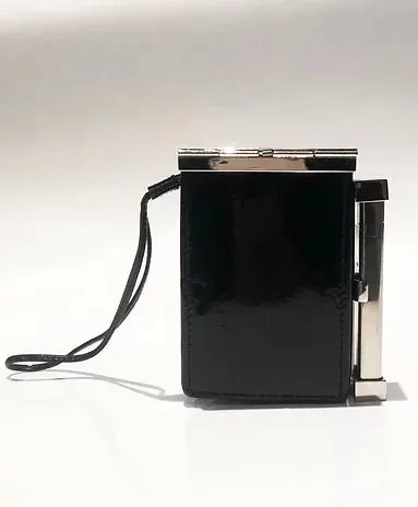 2001 TOM FORD FOR  YVES SAINT LAURENT PATENT LEATHER SMOKING BOX WITH LIGHTER