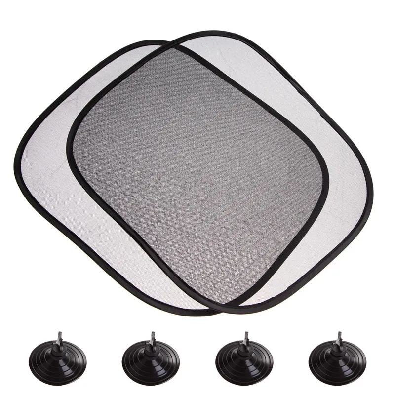 2Pcs/Lot 44*36cm Black Car Sun Shade Side Rear Window Sunshade Cover Visor Shield Screen Solar Protection