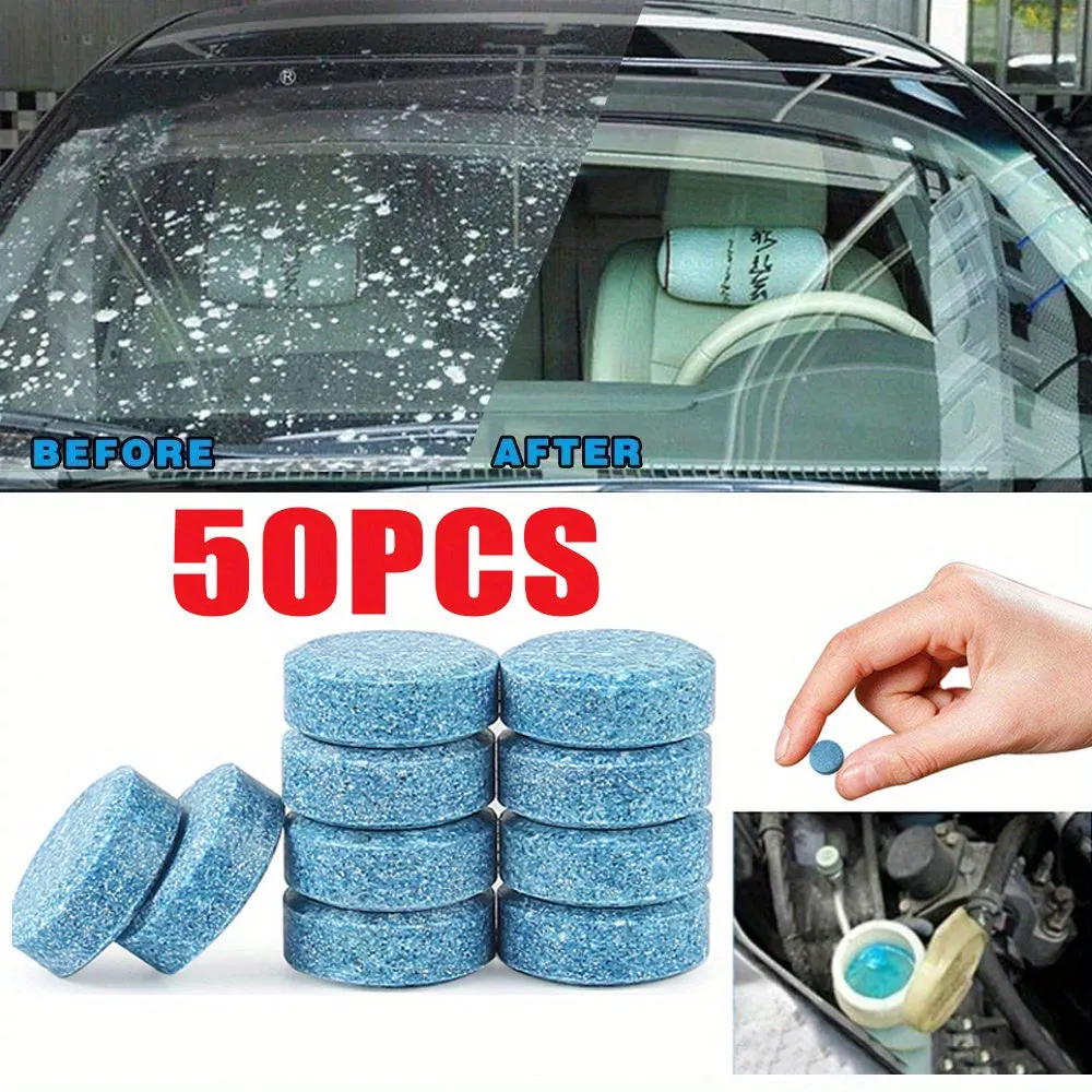 50 Effervescent Tablets Instantly Clean Car  Kitchen Windows