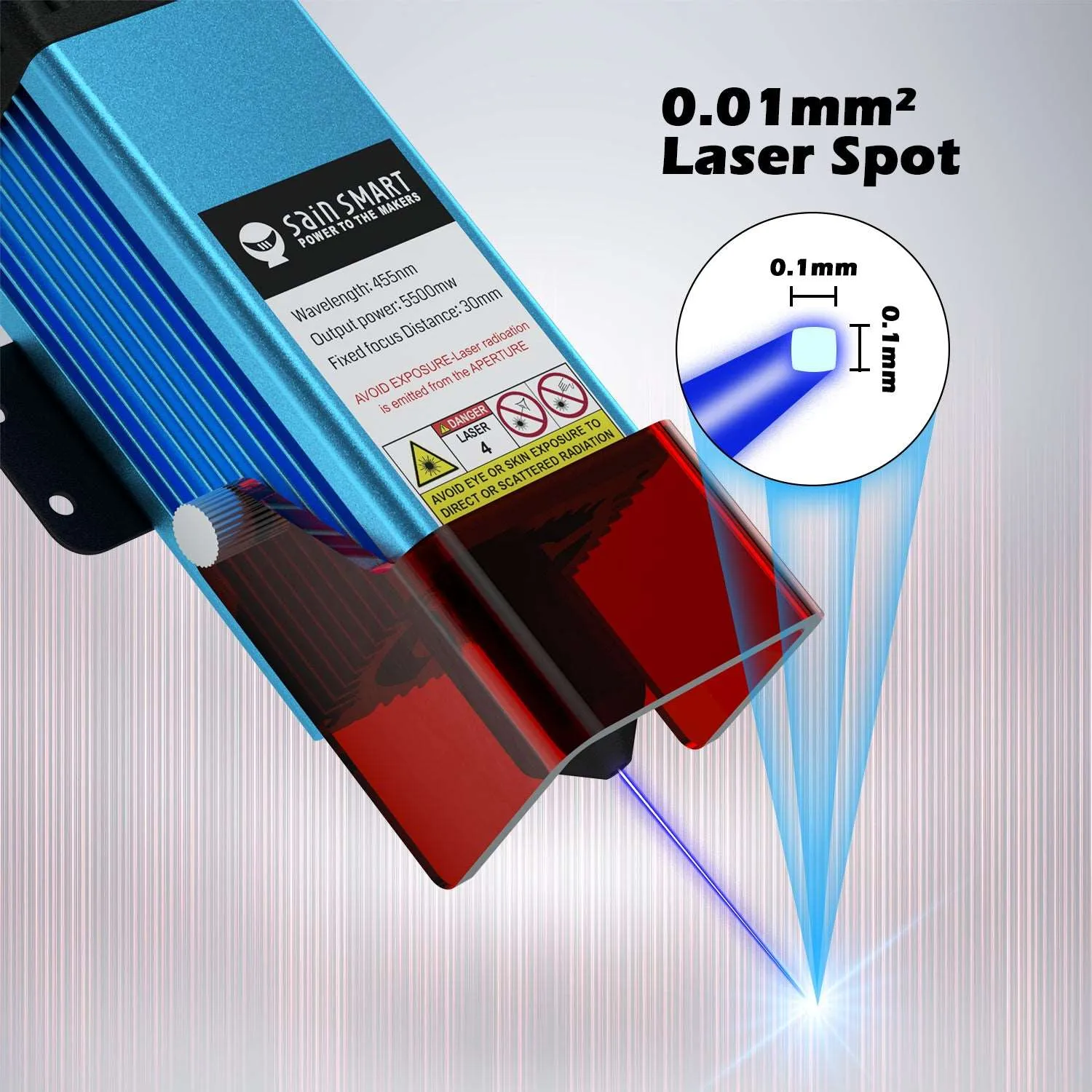 5.5W Compressed FAC Laser Module for PROVerXL 4030 V1 & V2, LC-60A, 4040-PRO, 4040 Reno, 3030-PROVer MAX with Air Assist Nozzle