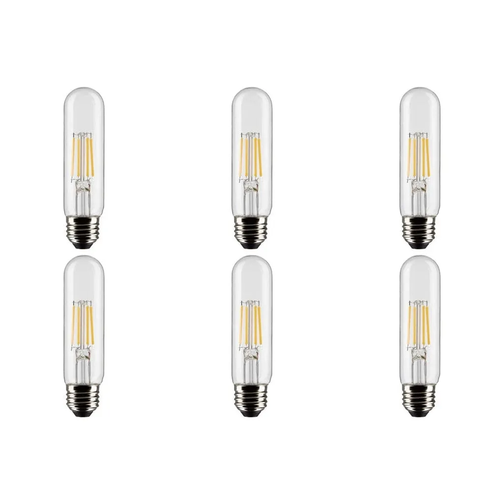 5.5W T10 LED - Clear - Medium base - 90 CRI - 3000K - 120V - 6PK