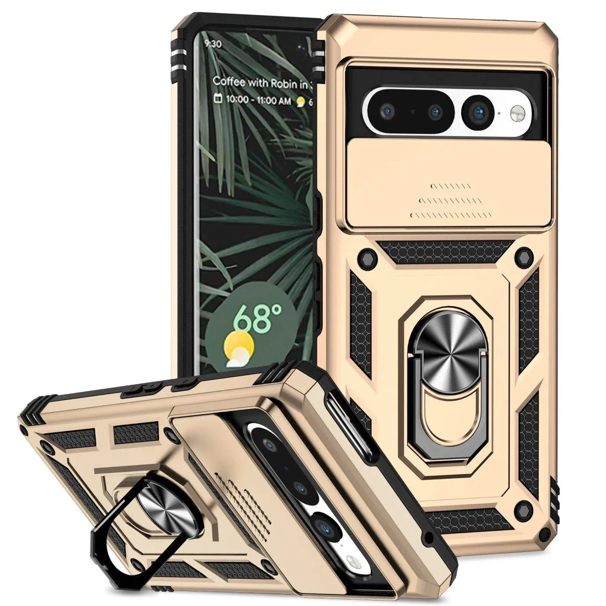 Actum Military Grade Armor Case with Sliding Camera Lens Protector for Google Pixel