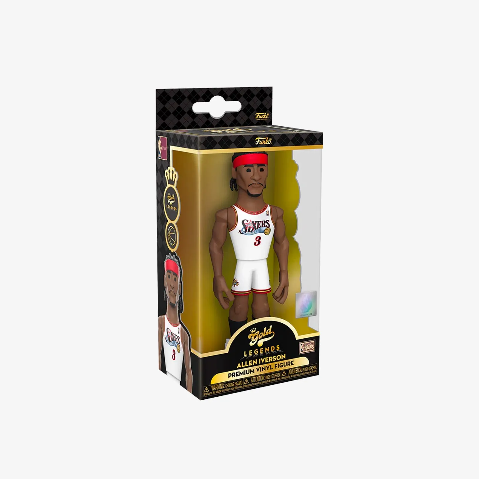 Allen Iverson Philadelphia 76ers NBA Legends 5" Vinyl Gold