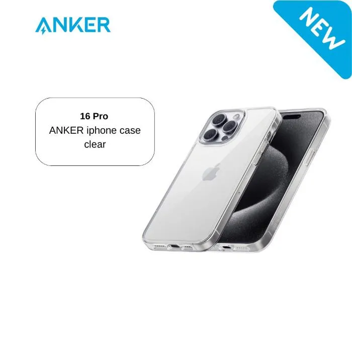 Anker Phone Case Clear iphone16 Pro, Clear