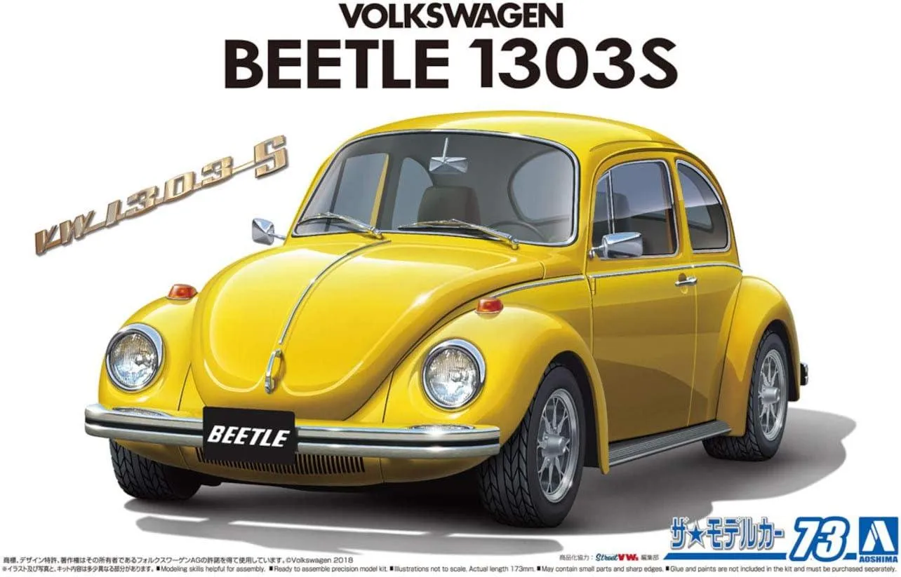 Aoshima 73 Volkswagen 1973 13AD Beetle 1303S 1/24 Model Kit