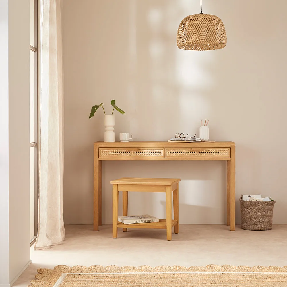 Bali Rattan Dressing Table with 2 Drawers