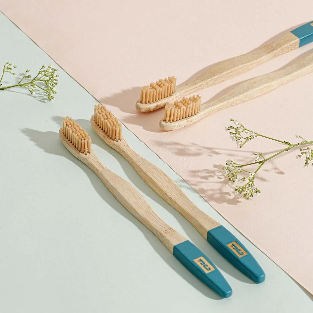 Bamboo Toothbrushes- Eco Toothbrush Set of 4