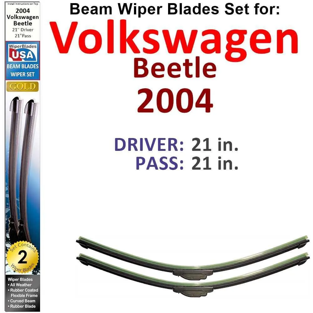 Beam Wiper Blades for 2004 Volkswagen Beetle (Set of 2)