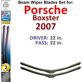 Beam Wiper Blades for 2007 Porsche Boxster (Set of 2)