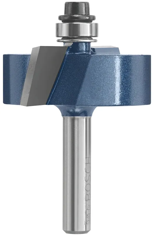 Bosch 85614MC Router Bit, 1/2 in Dia Cutter, 1/2 in L Cutting, 2 in OAL, 1/4 in Dia Shank, 2-Cutter, Steel :CD: QUANTITY: 1