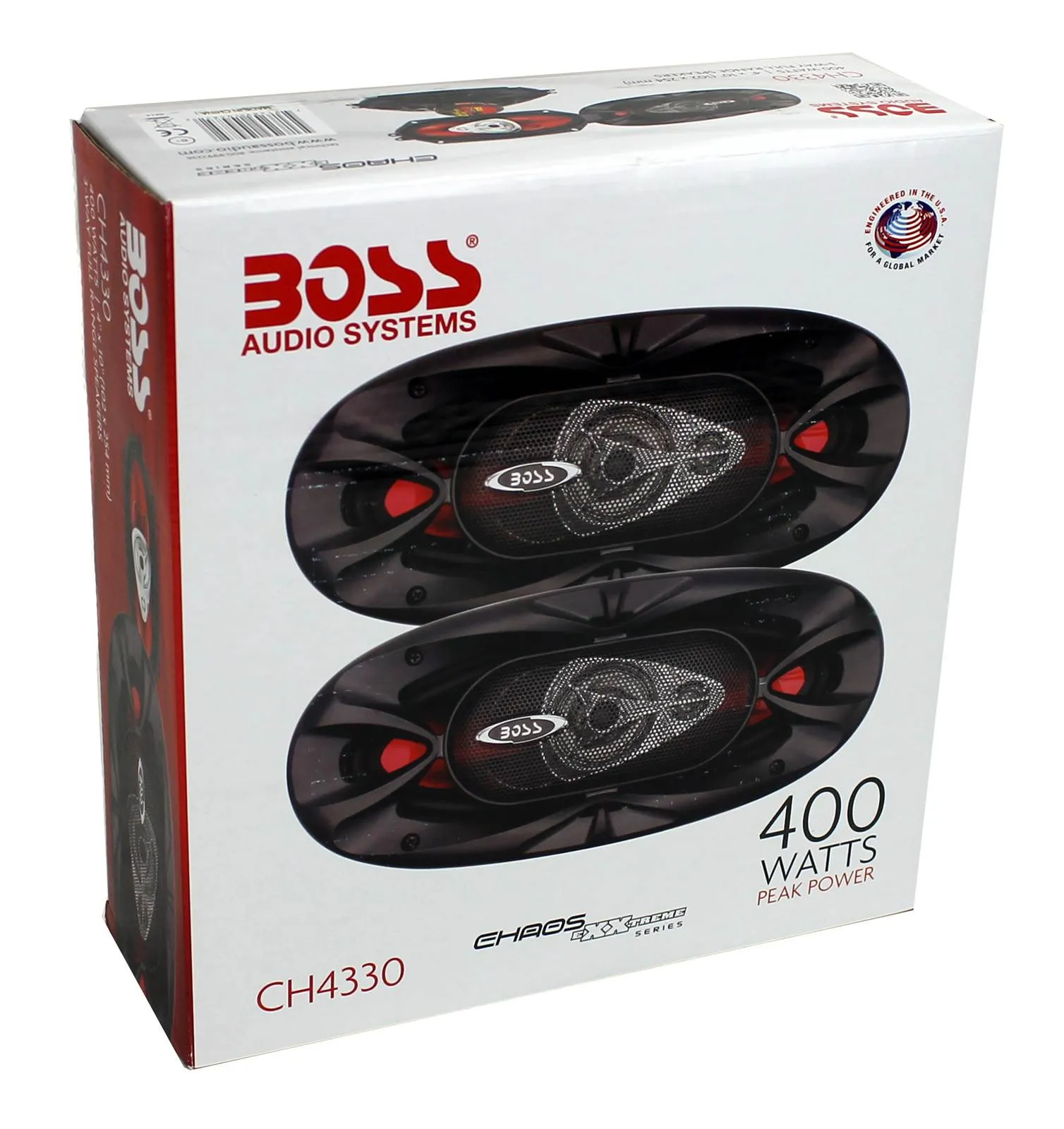 BOSS CH4330 4"x10" 800 Watt 3-Way CHAOS EXXTREME Car Audio Speakers 2PAIR