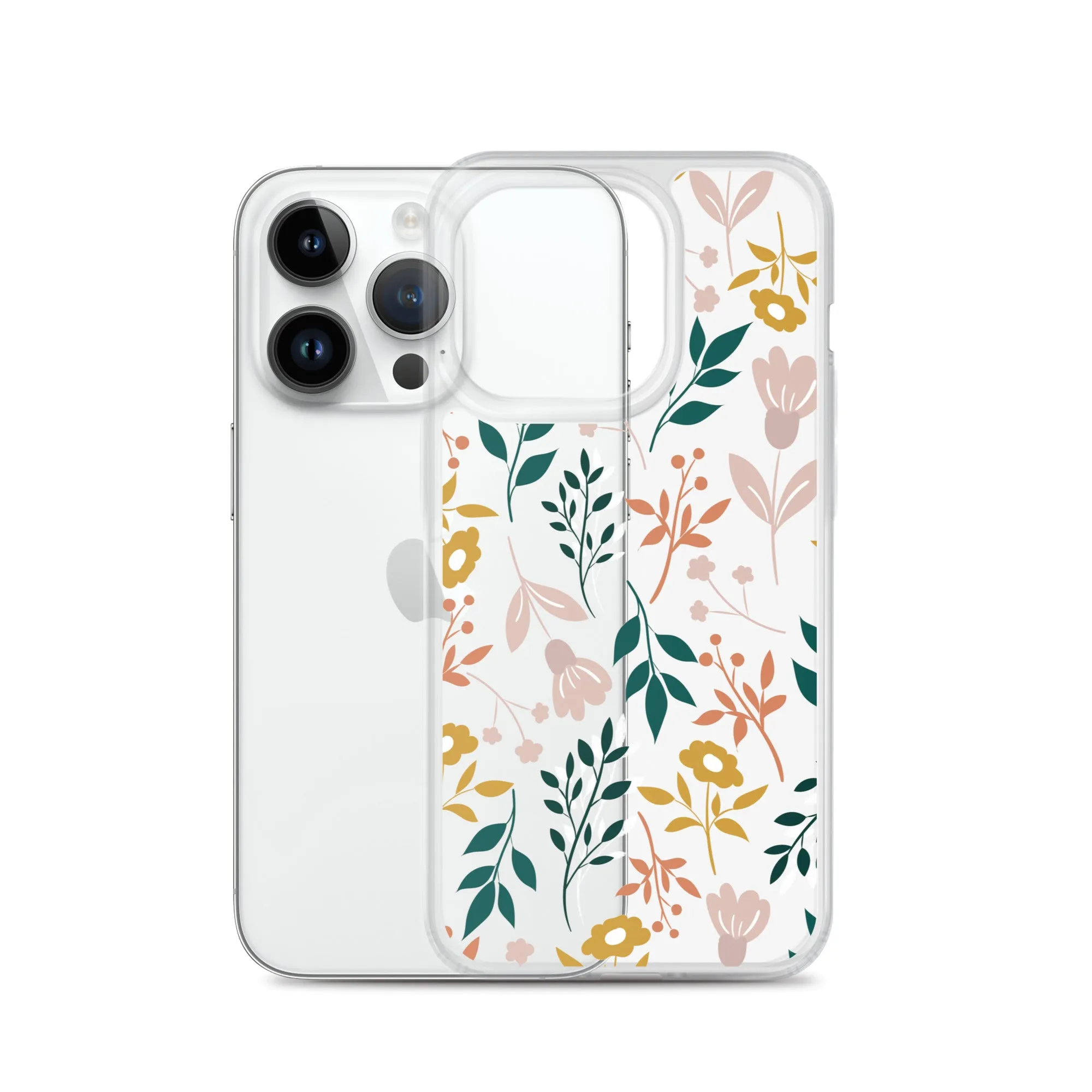 Botanical Leaves Clear iPhone 14 13 12 Pro Max Case, Plants Print Cute Aesthetic iPhone 11 Mini SE 2020 XS Max XR X 8 7 Plus Transparent