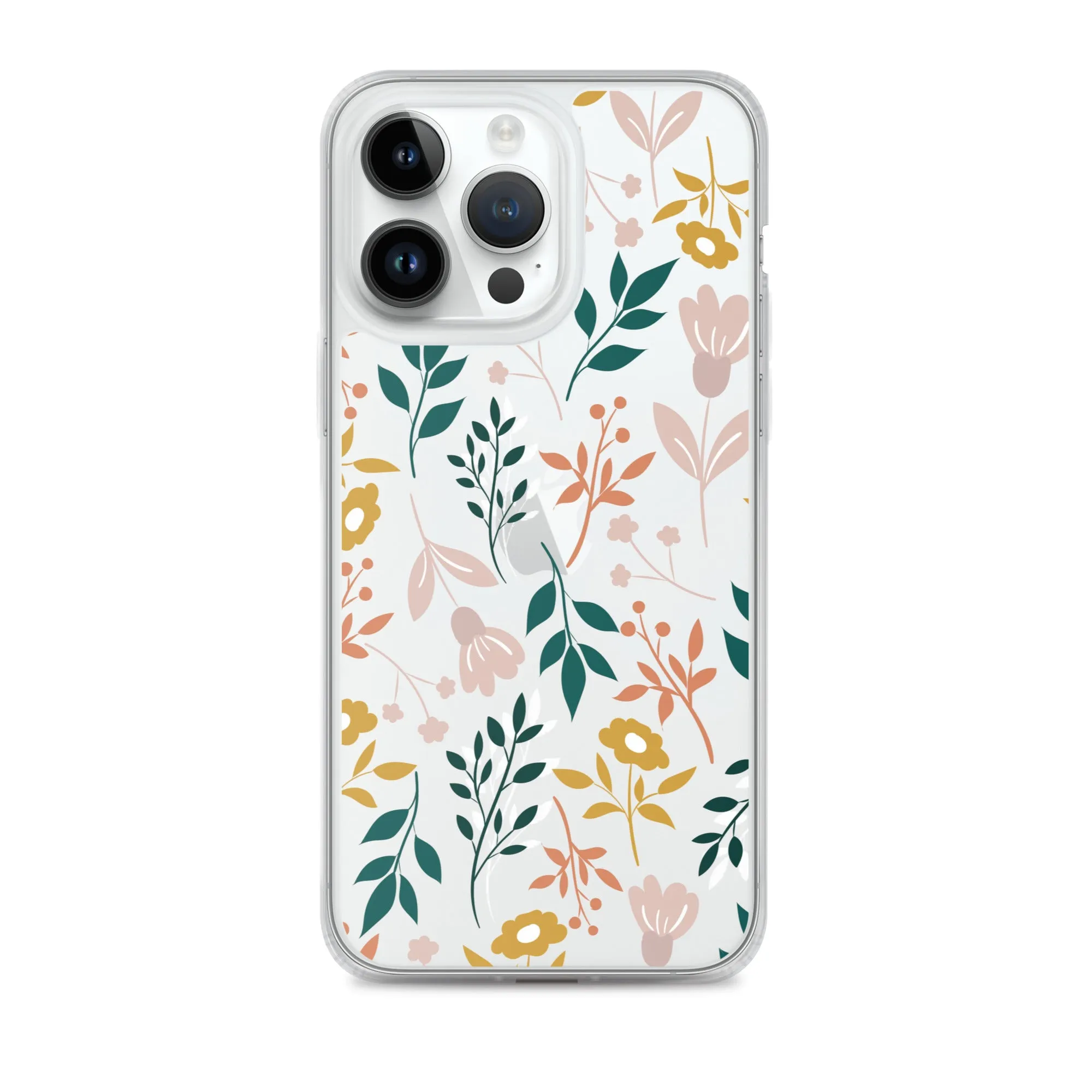 Botanical Leaves Clear iPhone 14 13 12 Pro Max Case, Plants Print Cute Aesthetic iPhone 11 Mini SE 2020 XS Max XR X 8 7 Plus Transparent