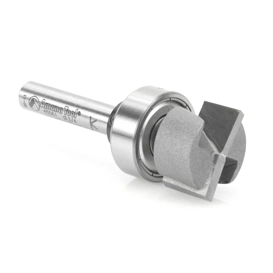 Bottom Cleaning Router Bit | 2 Flute | 3⁄4 Dia x 7⁄16 x 1⁄4"Shank with Upper BB | 45561 | 738685455616