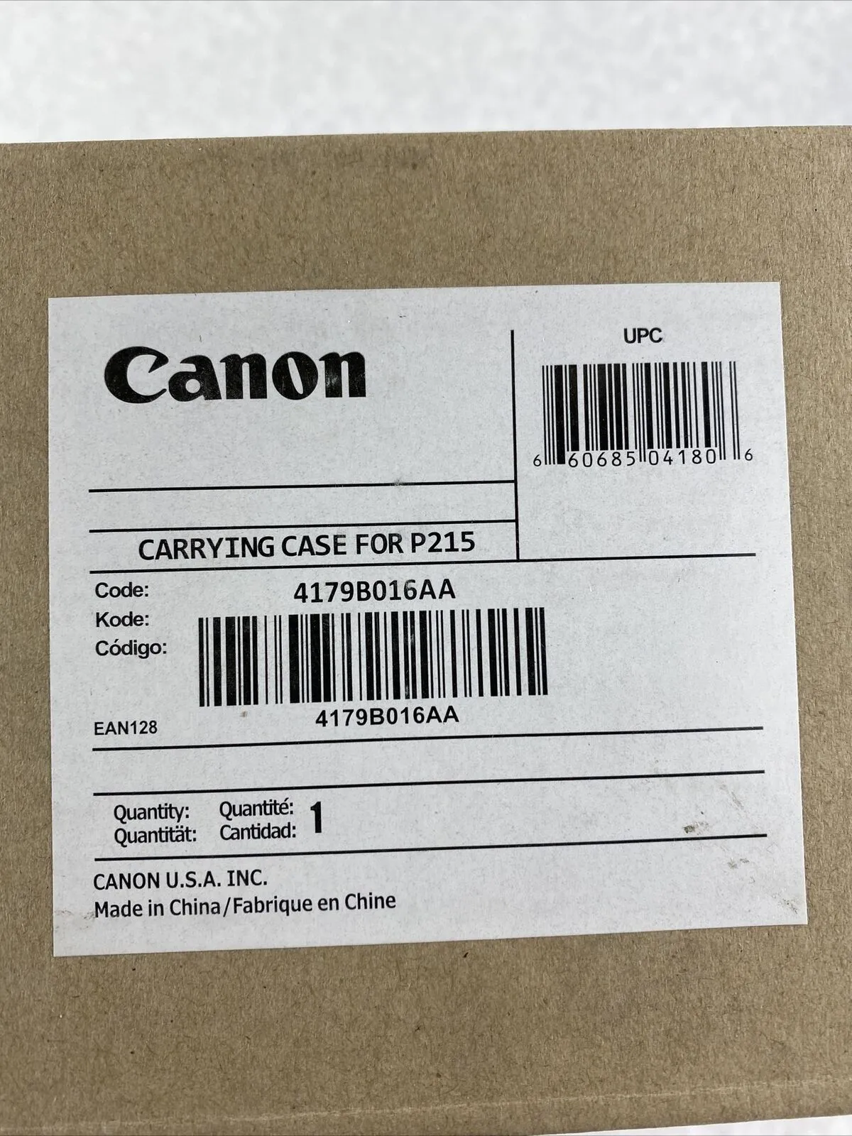 Canon 4179B016 Portable Scanner Carrying Case for P215 Black