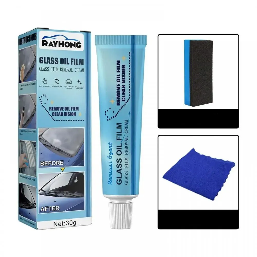 Car Glass Oil Film Cleaner - Glass Polishing Degreaser Cleaner Oil Film Cleaning Polishing Paste For Bathroom, Window Glass Windshield