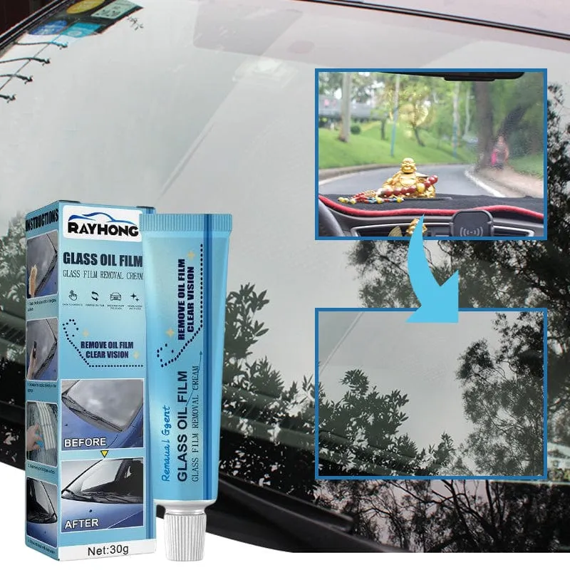 Car Glass Oil Film Cleaner - Glass Polishing Degreaser Cleaner Oil Film Cleaning Polishing Paste For Bathroom, Window Glass Windshield