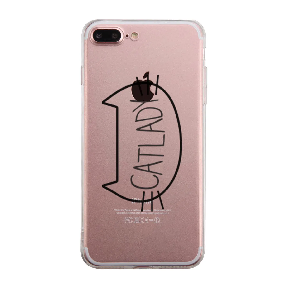 Catlady Phone Case Cute Clear Phonecase For Cat Lover