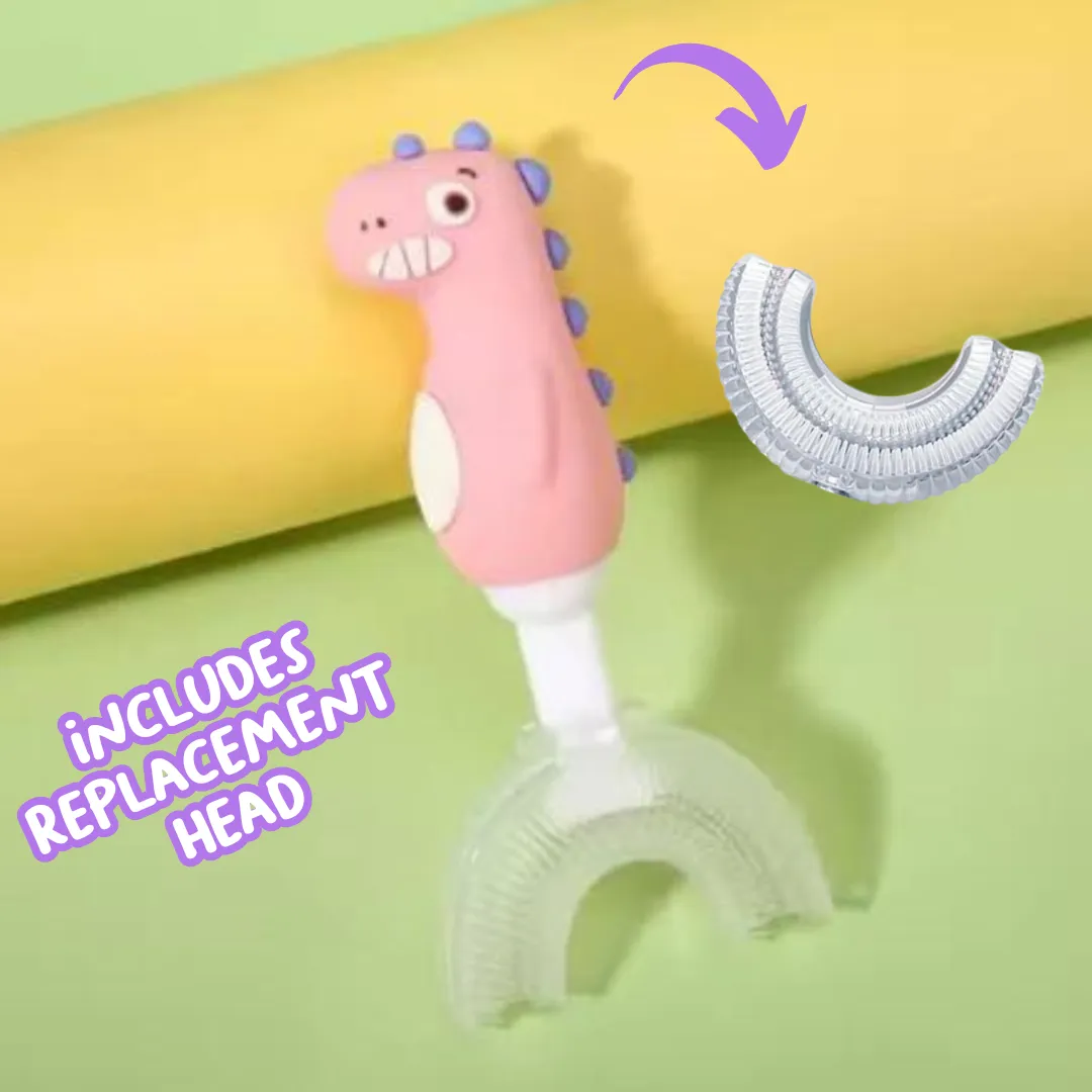 Cheeky Dinosaur U-Shaped Sensory Toothbrush with Replacement Head