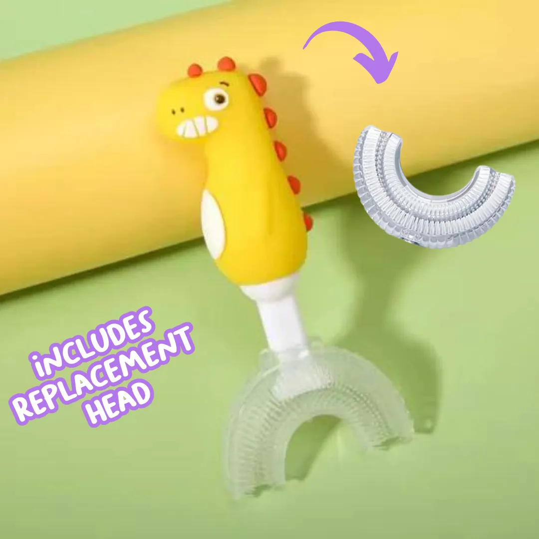 Cheeky Dinosaur U-Shaped Sensory Toothbrush with Replacement Head