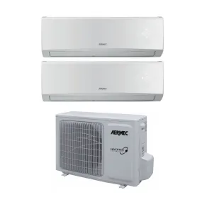 Climatizzatore Condizionatore Aermec Dual Split Inverter Serie SLG 9 9 con MLG420 R-32 Wi-Fi Optional 9000 9000