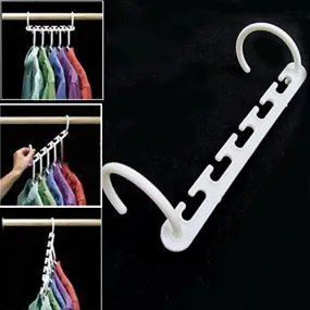 Clothes Hanger - 8 Pcs Practical Clothes Hanger Rack Wardrobes Shop Closet Wonder Clothing Hook Magic Space Saver - Outdoor Hamper Moving Saving Grabber Tape For Multi Pants Laundry