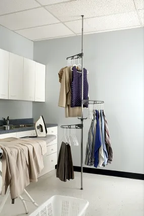 Corner Valet - Telescopic Free-Standing Clothes rack for Hanging Clothes, 63" - 114" Adjustable Floor to Ceiling