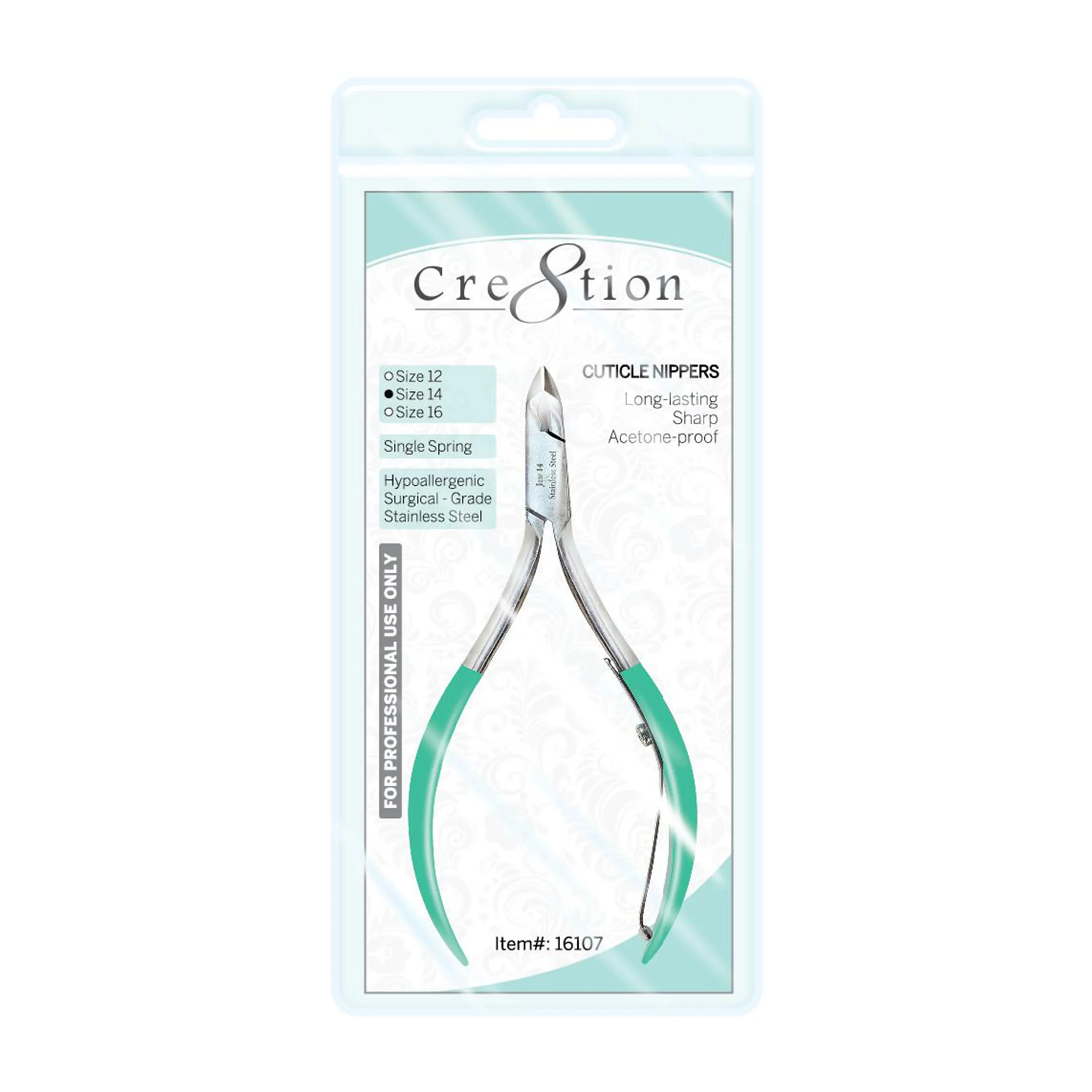 Cre8tion Cuticle Nippers Size 16, Full Jaw, 16108