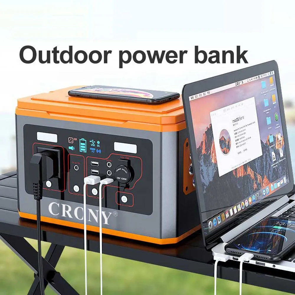 CRONY BS800 Portable Power Station 500W portable router battery backup mini dc ups 24V 3A for outdoor activities with DC 5V/3A usb