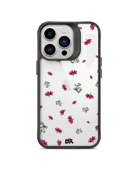 DailyObjects Floating Flowers Black Hybrid Clear Case Cover For iPhone 13 Pro Max