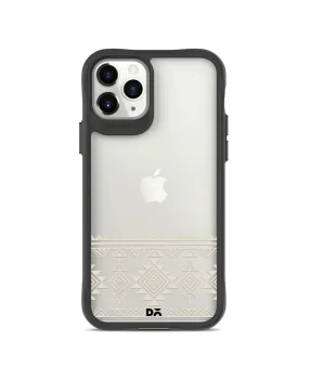 DailyObjects Mandala Tattoo Off White Black Hybrid Clear Case Cover For iPhone 11 Pro