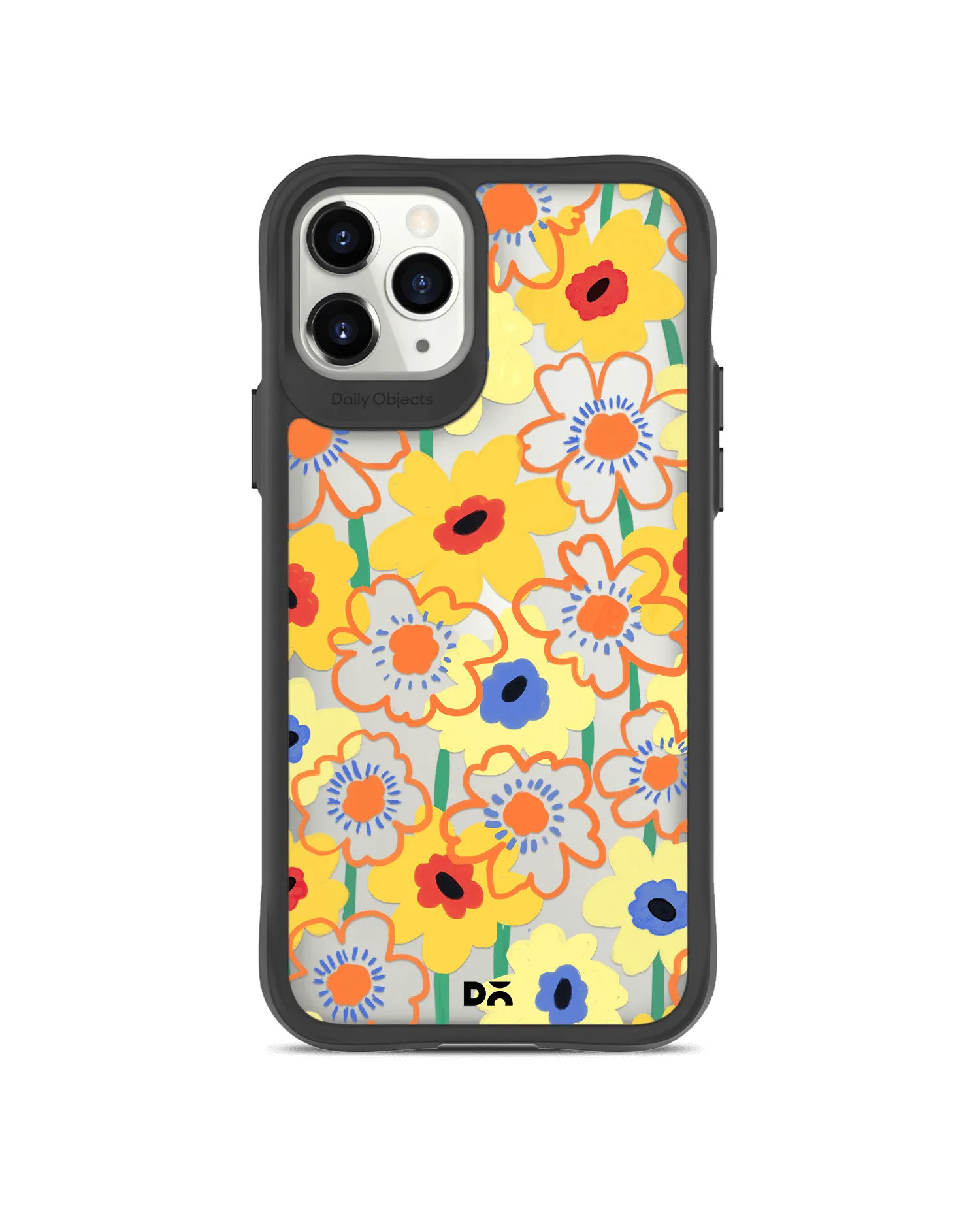 DailyObjects Sunflower Nostalgia Black Hybrid Clear Case Cover For iPhone 11 Pro Max