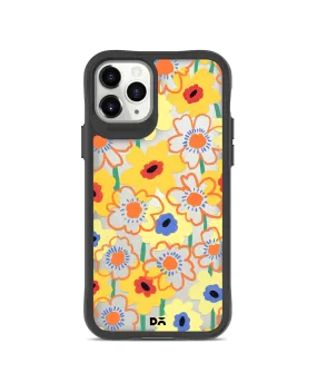 DailyObjects Sunflower Nostalgia Black Hybrid Clear Case Cover For iPhone 11 Pro Max