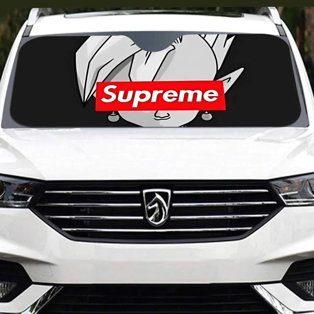 DBZ Zamasu Supreme Kai Logo Creative Black Edition Windshield Sunshade