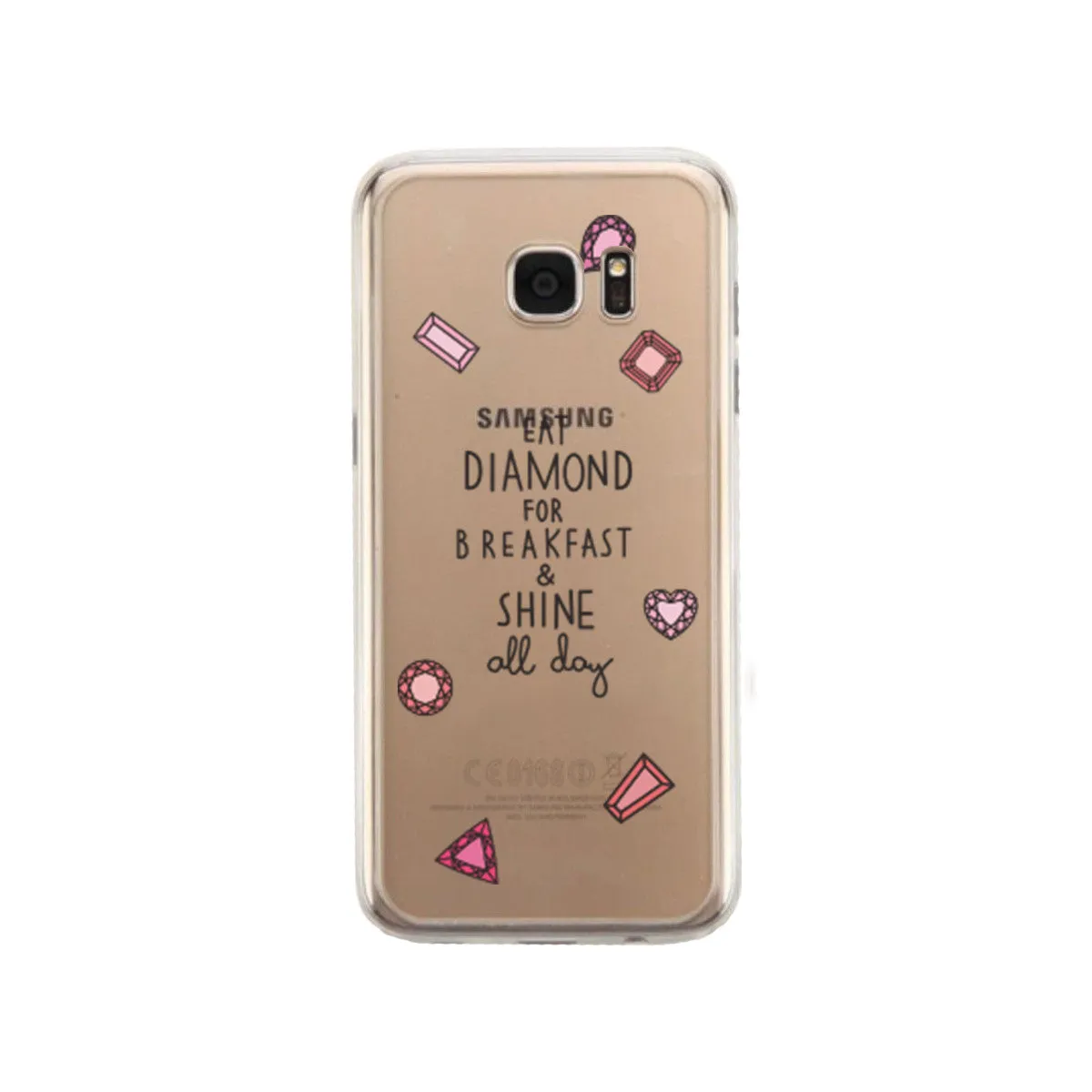 Diamond For Breakfast Phone Case Cute Clear Phonecase