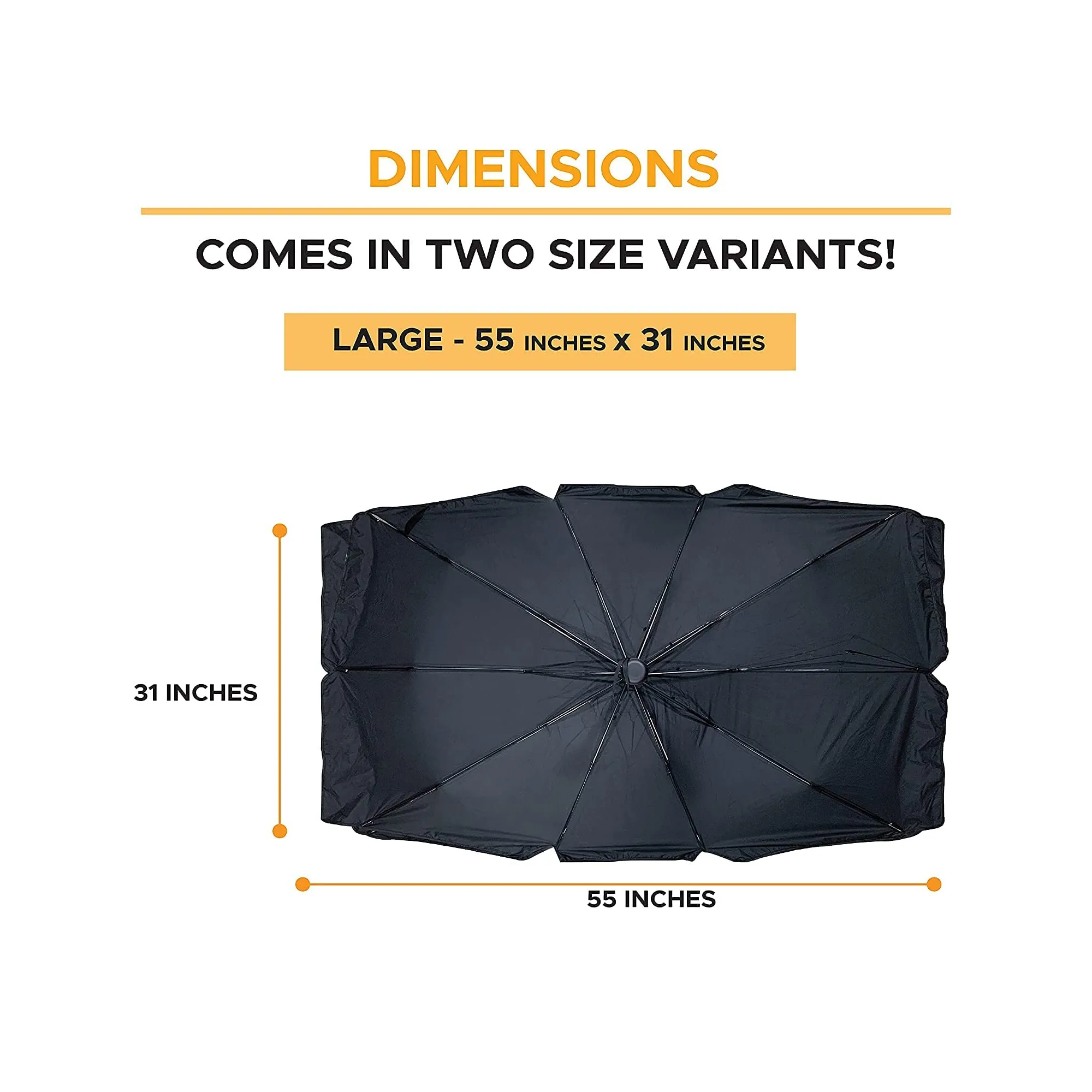 EcoNour Car Windshield Sunshade | Foldable Reflector Umbrella for Cars