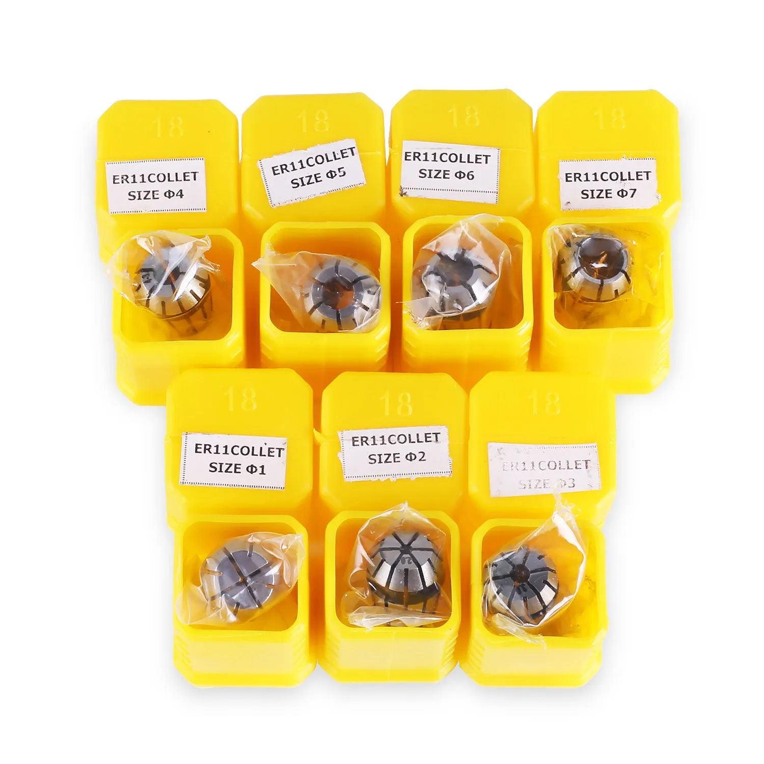 ER11 Spring Collet Set φ1, 2, 3, 4, 5, 6, 7mm