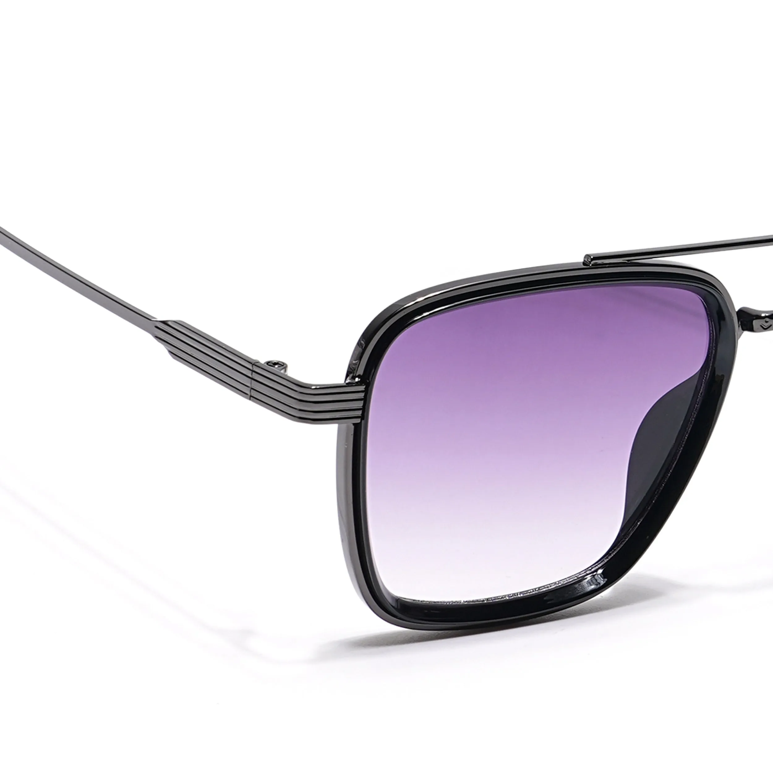 Eyejack Grey Square Sunglasses for Men & Women (B80802CL834)