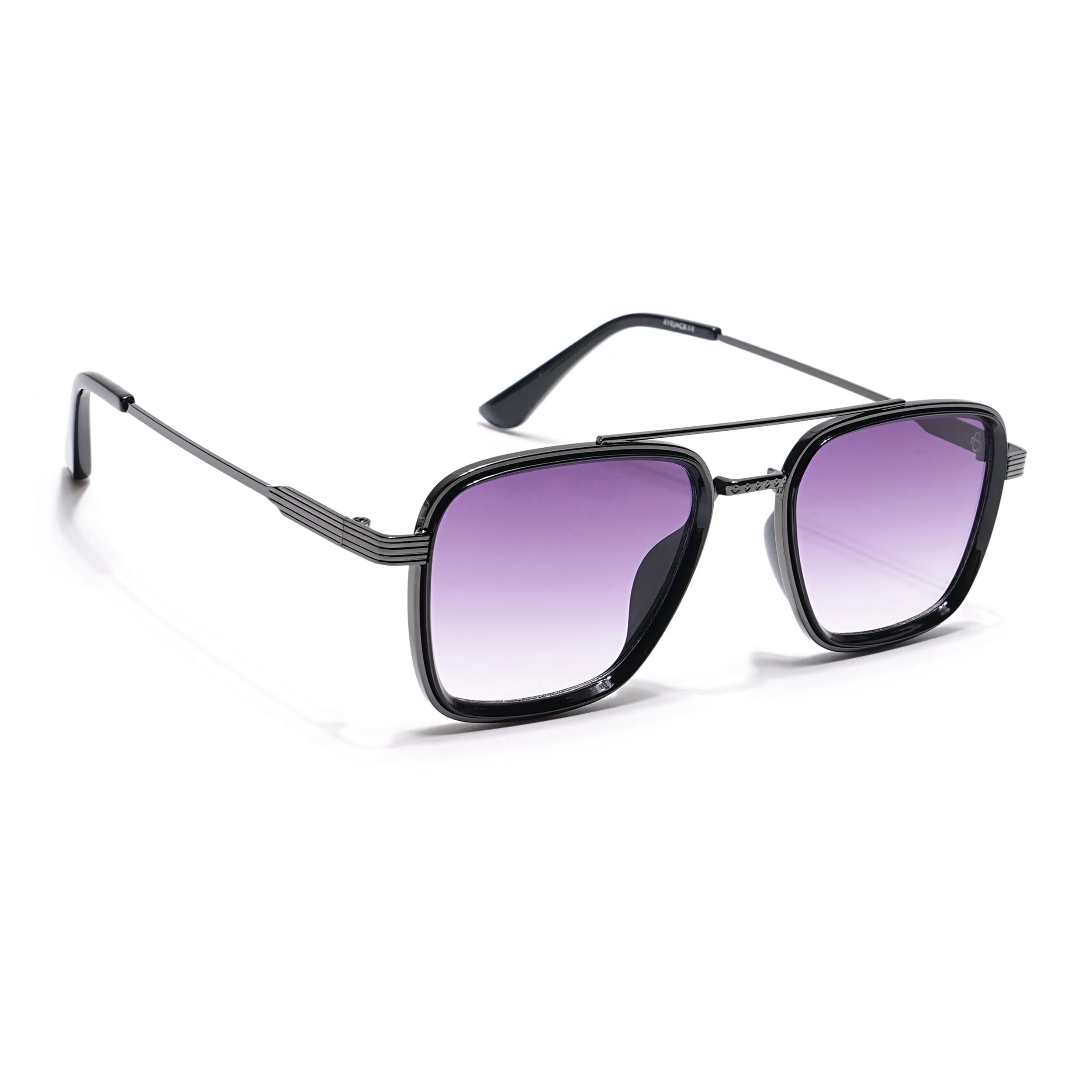 Eyejack Grey Square Sunglasses for Men & Women (B80802CL834)