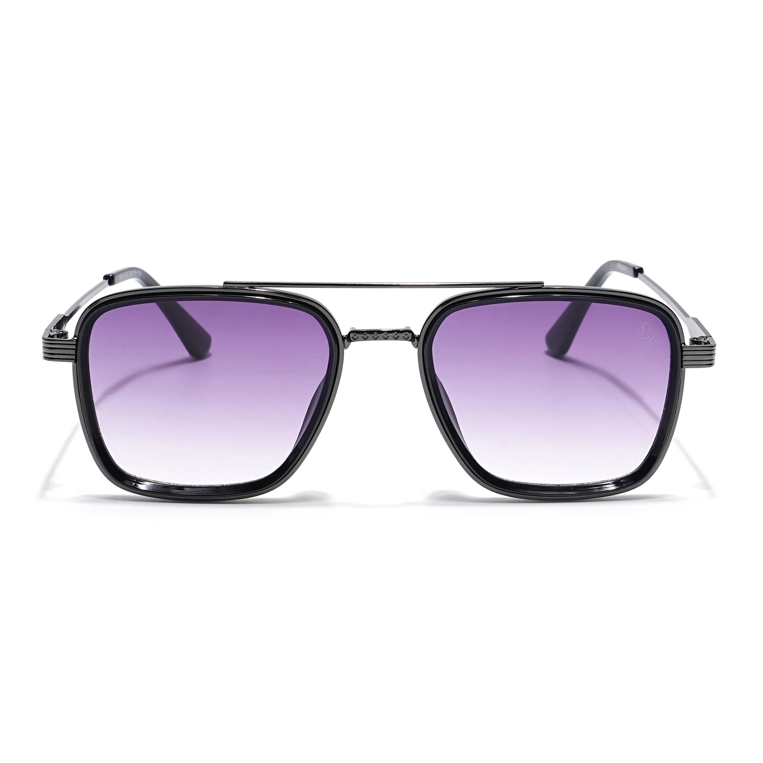 Eyejack Grey Square Sunglasses for Men & Women (B80802CL834)