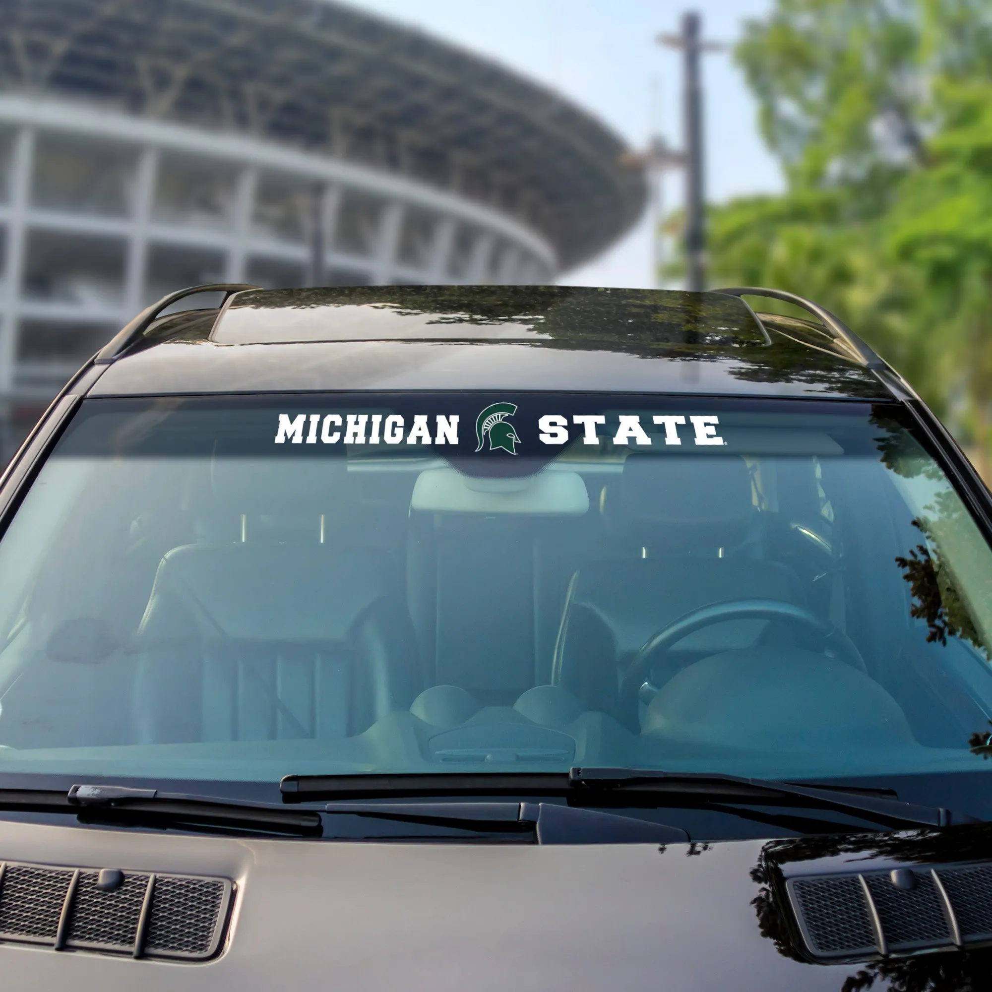 Fanmats Michigan State Spartans Sun Stripe Windshield Decal 3.25 in x 34 in