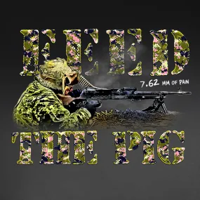 Feed The Pig C6 Machine Gun Window Decal